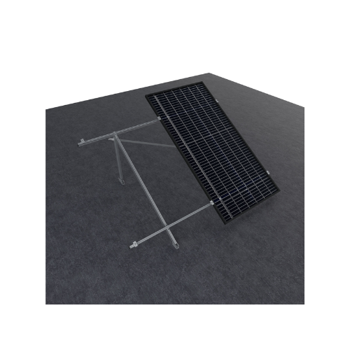 09V3-15-C. Suporte inclinado aberto para cobertura plana, vertical. Crudo