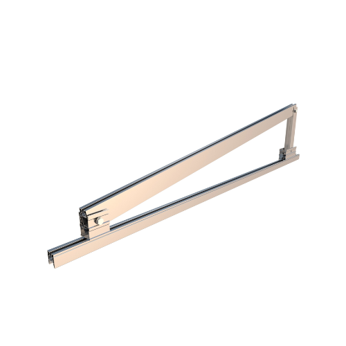 TR29.1H-10-10-A. Triángulo simple soporte lastrado, horizontal. Anodizado